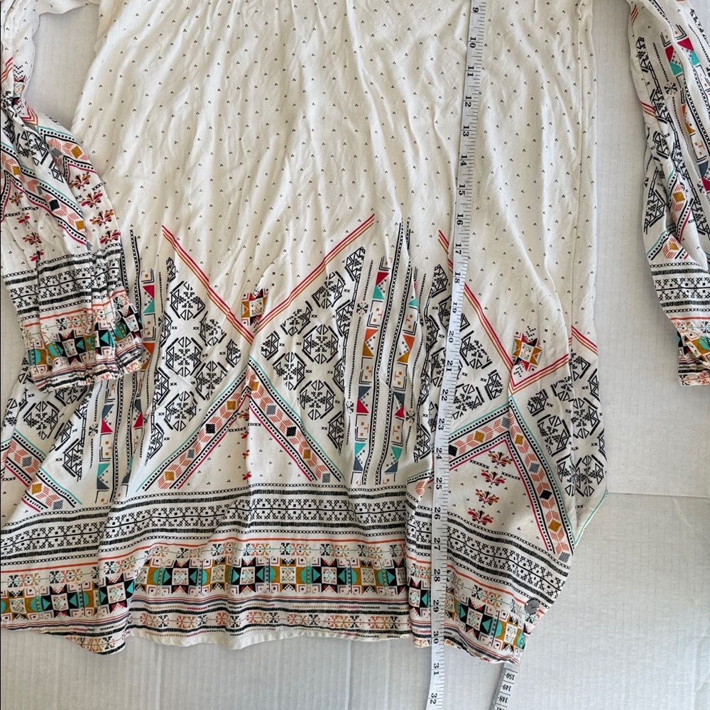 Roxy White Multicolor Patterned Tunic - Picture 13 of 13